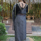 Rajwada Black Beads Embroidered Organza Saree with Unstitched Blouse for Women