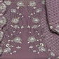 Rajwada Mauve Georgette Embroidered Semi stitched Kurta Set For Women