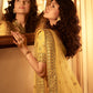 Rajwada Mustard Embroidered Organza Semi Stitched Lehenga With Blouse For Women
