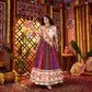 Rajwada Multicolor Georgette Printed Semi-Stitched lehenga For Women