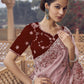 Rajwada Light Pink Georgette Embellished Elegant Saree For Women