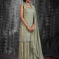 Rajwada Women Green Embroidered Partywear Stitched Kurta Set