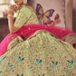 Rajwada Olive Embroidered Art Silk Semi Stitched Lehenga With Blouse For Women