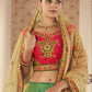 Rajwada Green Embroidered Art Silk Semi Stitched Lehenga With Blouse For Women