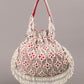 Rajwada Red Embroidered Potli Bag with Tassels For Women
