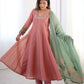 Rajwada Pink Silk Blend Embroidered Stitched Kurta Set For Women