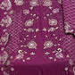 Rajwada Dark Purple Georgette Embroidered Semi stitched Kurta Set For Women