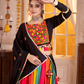 Rajwada Multicolor Viscose Cotton Embroidered Semi-Stitched Lehenga Choli For Women