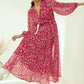 Rajwada Pink Rayon Stitched Printed Indo Western Dress For Women