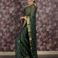 Rajwada Green Chiffon Printed Saree With Unsitched Blouse For Women