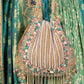 Rajwada Multicolor Embellished and Tasseled Potli For Women