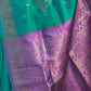 Rajwada Green Soft Silk Woven Saree With Unstitched Blouse For Women