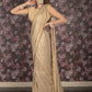 Rajwada Gold Embellished Lycra Saree with Unstitched Blouse for Women