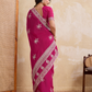 Rajwada Pink Georgette Printed Saree For Women