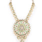 Rajwada Green Meenkari And Kundan Embellished Neck Piece For Women