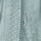 Rajwada Sky Blue Georgette Embroidered Semi-Stitched Kurta Set For Women