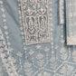 Rajwada Blue Organza Embroidered Semi Stitched Salwar Suit For Women