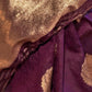 Rajwada Purple Silk Blend Woven Saree With Unstitched Blouse For Women