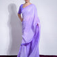 Rajwada Purple Embellished Georgette Saree With Unstitched Blouse For Women