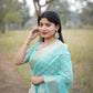 Rajwada Sky Blue Silk Blend Woven Saree For Women