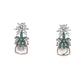 Rajwada White and Green Gemstone Embellished Necklace Set for Women