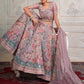 Rajwada Purple Net Embroidered Semi Stitched Lehenga With Unstitched Blouse for Women