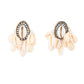 Rajwada Women White Seashell Necklace Set With Earrings