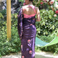 Rajwada Purple Floral Embroidered Georgette Saree with Unstitched Blouse for Women