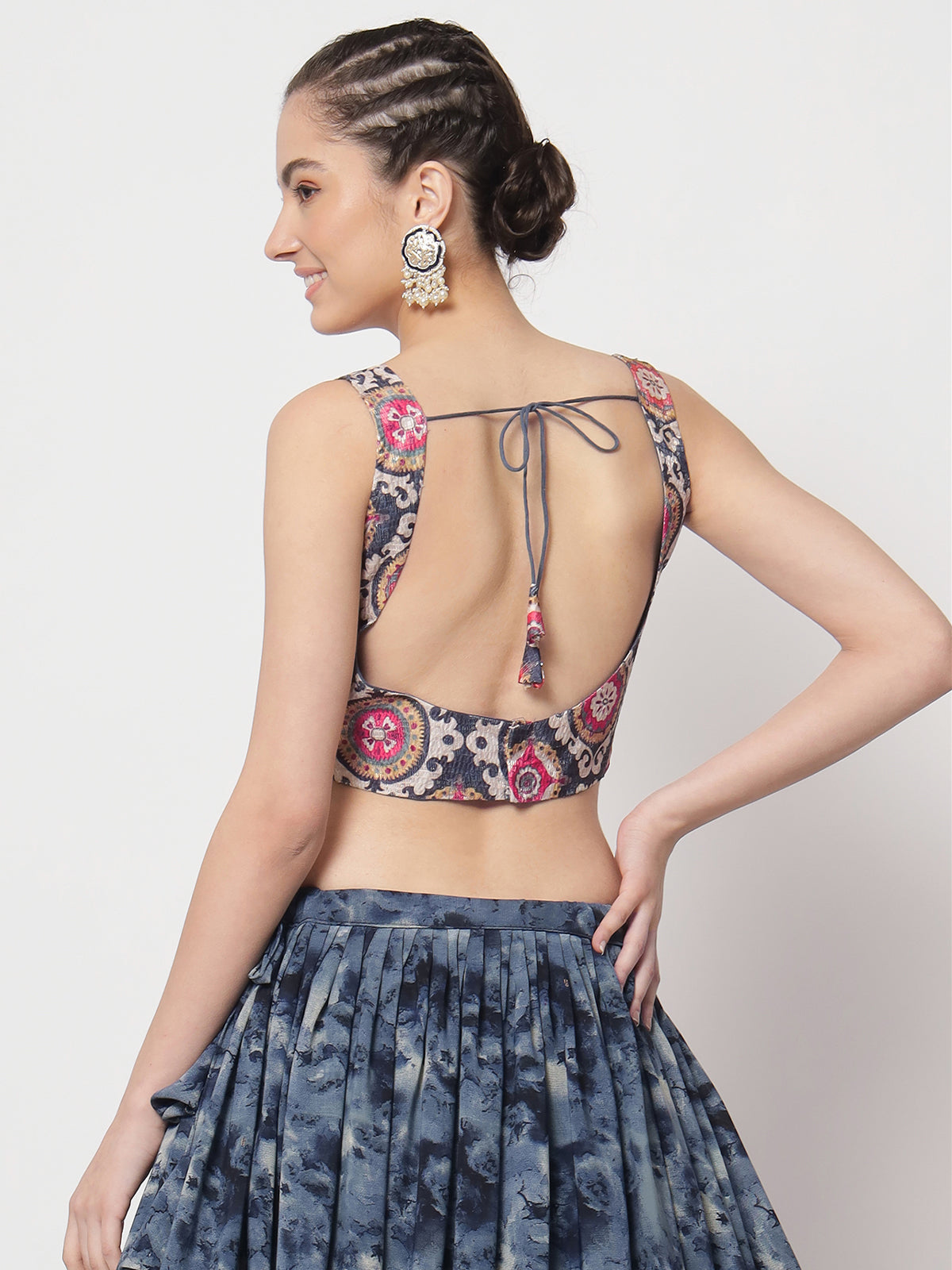 Rajwada - Dark Blue Lehenga Choli Set