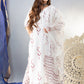 Rajwada White Cotton Blend Printed Straight Kurta Set For Women