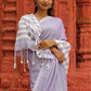 Rajwada Light Purple Cotton  Saree  With Unstitched Blouse for Women