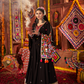 Rajwada Black Cotton Blend Embroidered Semi-Stitched lehenga For Women