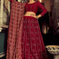 Rajwada Women Embroidered Pink Georgette Semi Stitched Lehenga With Blouse Piece