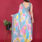 Rajwada Multicolor Silk Blend Printed Saree For Women