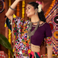 Rajwada Coral Cotton Blend Embroidered Semi-Stitched lehenga For Women