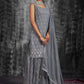 Rajwada Women Stylish Embroidered Grey Georgette Stitched Kurta Set