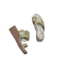 Rajwada Beige Velvet Embellished Heels For Women