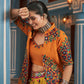 Rajwada Multicolor Viscose Rayon Embroidered Stitched Lehenga Set For Women