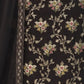 Rajwada Black Viscose Embroidered Semi-Stitched Kurta Set For Women