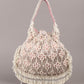 Rajwada Pink Embroidered Potli Bag with Tassels For Women