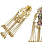 Rajwada Golden Alloy Embellished Earrings For Women