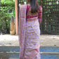 Rajwada Light Pink Woven Soft Silk Saree with Unstitched Blouse for Women
