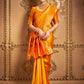 Rajwada Mustard Silk Blend Woven Pithani Saree For Women