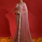 Rajwada Pink Embroidered Georgette Saree With Unstitched Blouse For Women