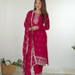 Rajwada Pink Silk Blend Embroidered Kurta Set For Women