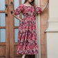Rajwada Pink Chiffon Stitched Printed Indo Western Dress For Women