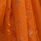 Rajwada Yellow Silk Blend Woven Saree With Unstitched Blouse For Women