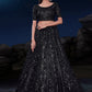 Rajwada Black Embellished Soft Net Semi Stitched Lehenga With Blouse For Women