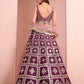 Rajwada Wine Art Silk Embellished Semi-Stitched lehenga For Women