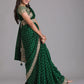 Rajwada Green Embroidered Georgette Saree With Unstitched Blouse For Women